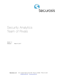 Security Analytics Team of Rivals