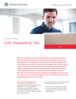 CCH&reg; ProSystem fx&reg; Tax