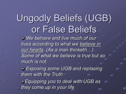 Ungodly Beliefs