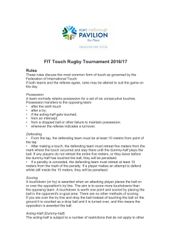 FIT Touch Rugby Tournament 2016/17