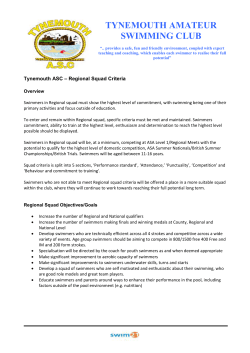 Regional Squad Criteria