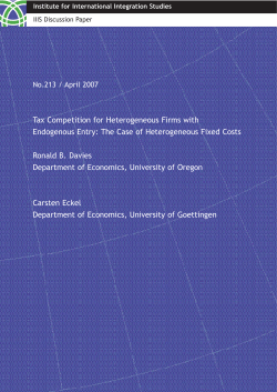 Tax competition for heterogeneous firms with endogenous entry
