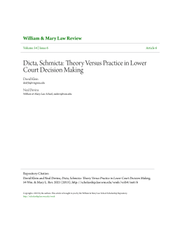 Dicta, Schmicta: Theory Versus Practice in Lower Court Decision