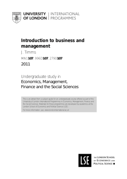 Introduction to business and management