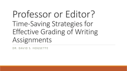 Professor or Editor? Time-Saving Strategies for Effective Grading