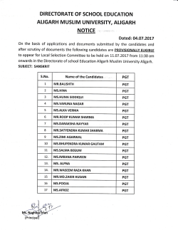 NOTTCE , l - Aligarh Muslim University