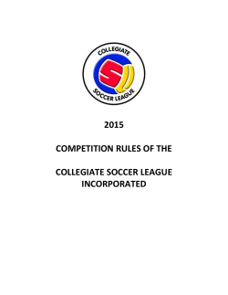 RULES OF THE COLLEGIATE soccer league (csl)