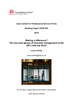 Cass Centre for Professional Service Firms