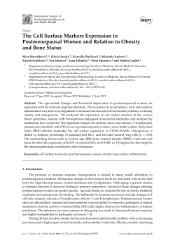 The Cell Surface Markers Expression in Postmenopausal