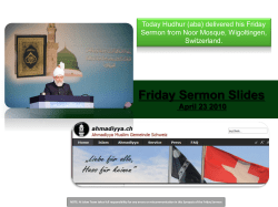 Friday Sermon Slides July 31, 2009