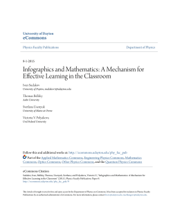 Infographics and Mathematics: A Mechanism for Effective Learning