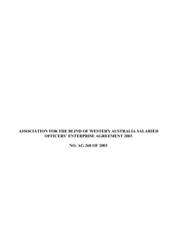 association for the blind of western australia salaried officers