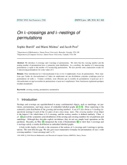 On k-crossings and k-nestings of permutations