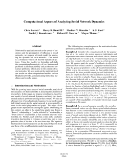 Computational Aspects of Analyzing Social Network Dynamics