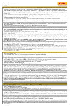 DHL Global Forwarding`s Commercial Conditions from Brazil