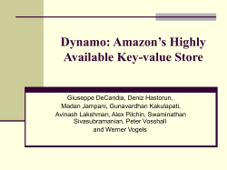 Dynamo: Amazon*s Highly Available Key-value Store