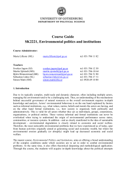 3. Organization of the Course