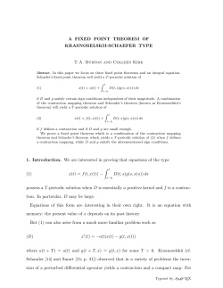 A FIXED POINT THEOREM OF
