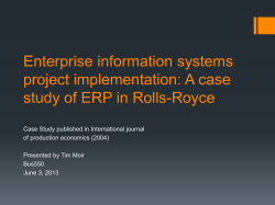 A case study of ERP in Rolls