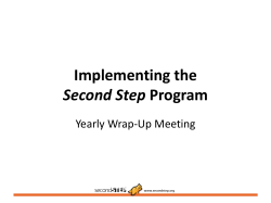 Second Step Program Implementation