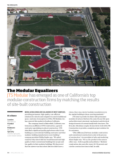 JTS Modular has emerged as one of California`s top modular