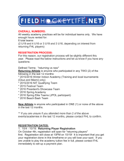 Returning Player Registration