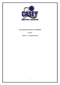Casey Basketball Association Inc A0058834H By Laws Version 7