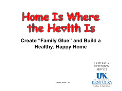 Home is Where the Health Is