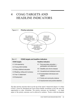 Chapter 4 COAG targets and headline indicators