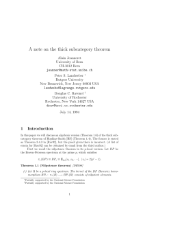 A note on the thick subcategory theorem