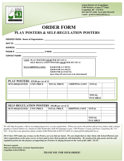 Play Posters Order Form