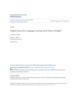 Digital Games for Language Learning: from Hype to
