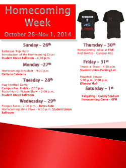 Homecoming Week October 26