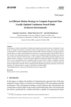 Full paper An Efficient Motion Strategy to Compute Expected