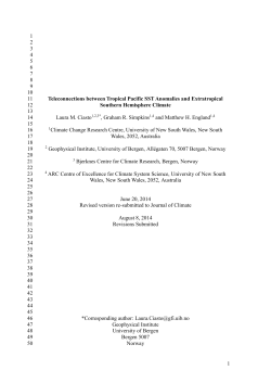 Teleconnections between Tropical Pacific SST Anomalies