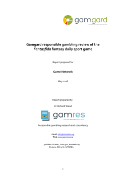 Gamgard responsible gambling review of the Fantasfida fantasy