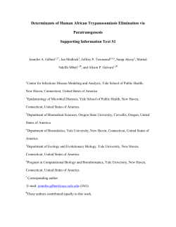 Determinants of Human African Trypanosomiasis