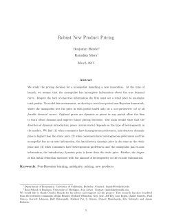 Robust New Product Pricing - Rady School of Management