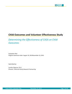 Child Outcomes and Volunteer Effectiveness Study