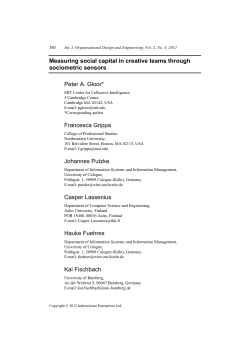 Measuring social capital in creative teams through