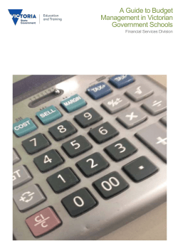 A Guide to Budget Management in Victorian Schools