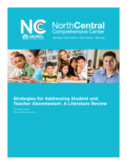 Strategies for Addressing Student and Teacher Absenteeism: A