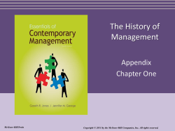 The History of Management