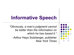 Informative Speech