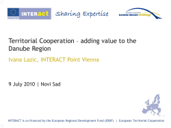 Financial Management of European Territorial Cooperation