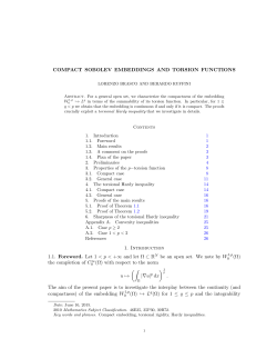 COMPACT SOBOLEV EMBEDDINGS AND TORSION FUNCTIONS