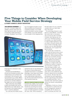 Five Things to Consider When Developing Your