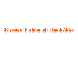 History of the Internet in South Africa (Angus Hay)
