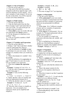 Chapter 1.2 Field Axioms