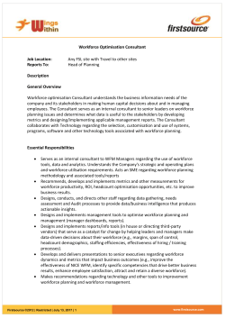 Internal Job Posting –Team Leader